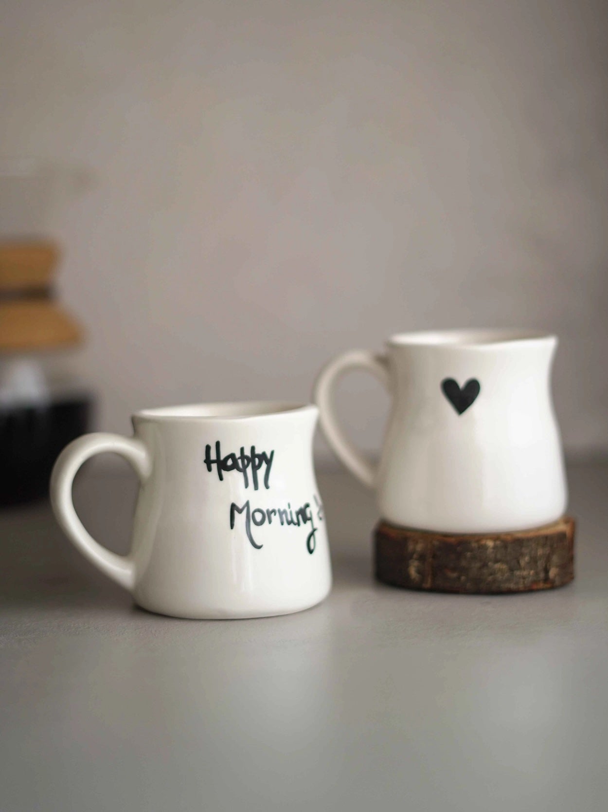 Mug en céramique blanche "Happy Morning" Musaïca