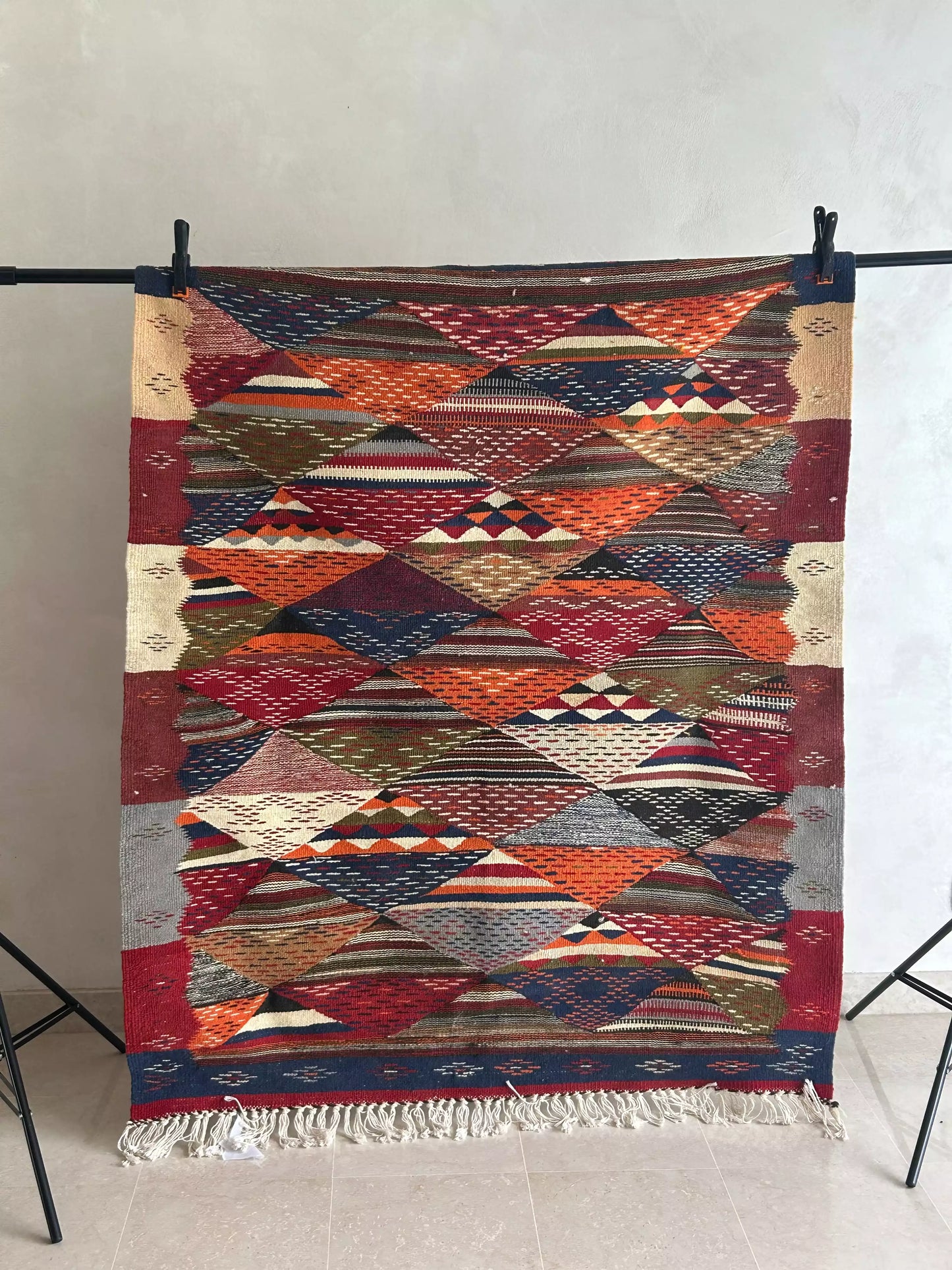 tapis kilim artisanal coloré - double face