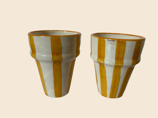 Lot de 2 gobelets rayés Musaïca